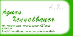 agnes kesselbauer business card